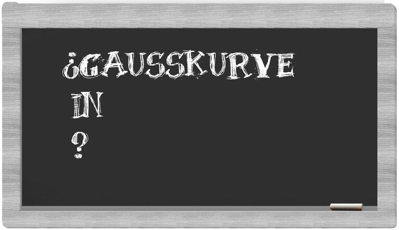 ¿Gaußkurve en sílabas?