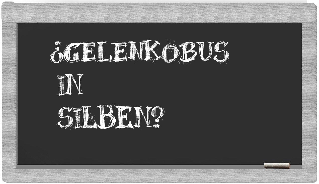 Gelenkobus in syllables