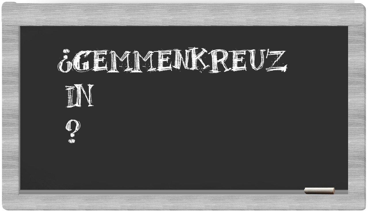 ¿Gemmenkreuz en sílabas?