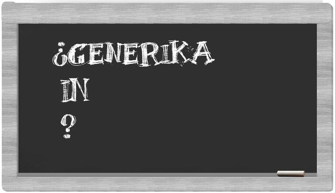 ¿Generika en sílabas?