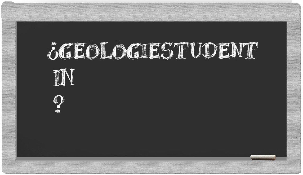 ¿Geologiestudent en sílabas?