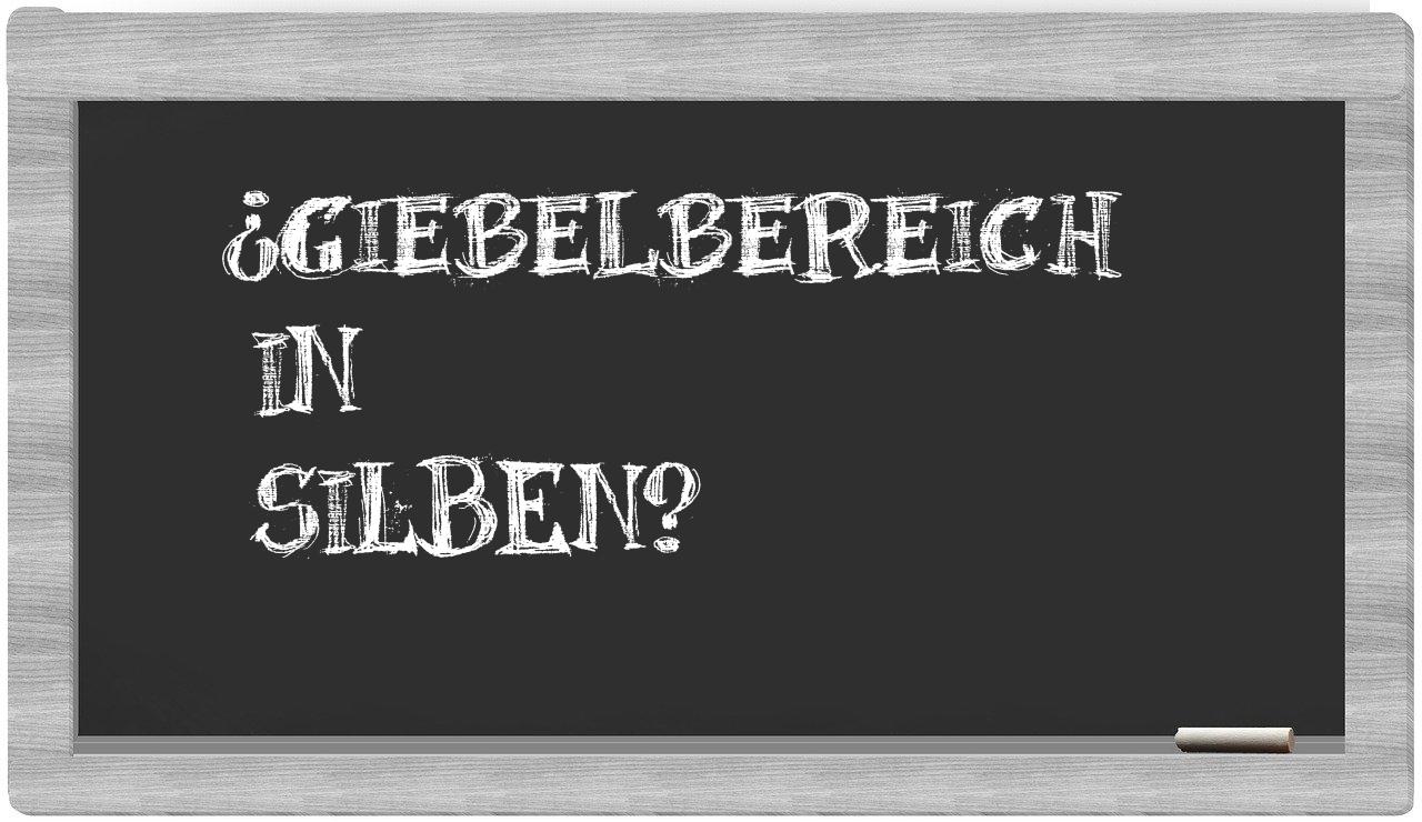 Giebelbereich in syllables