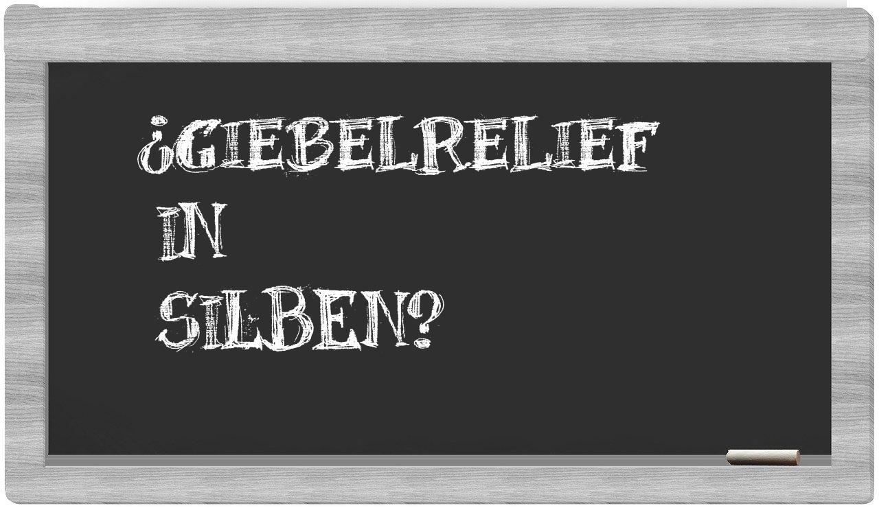 Giebelrelief in syllables