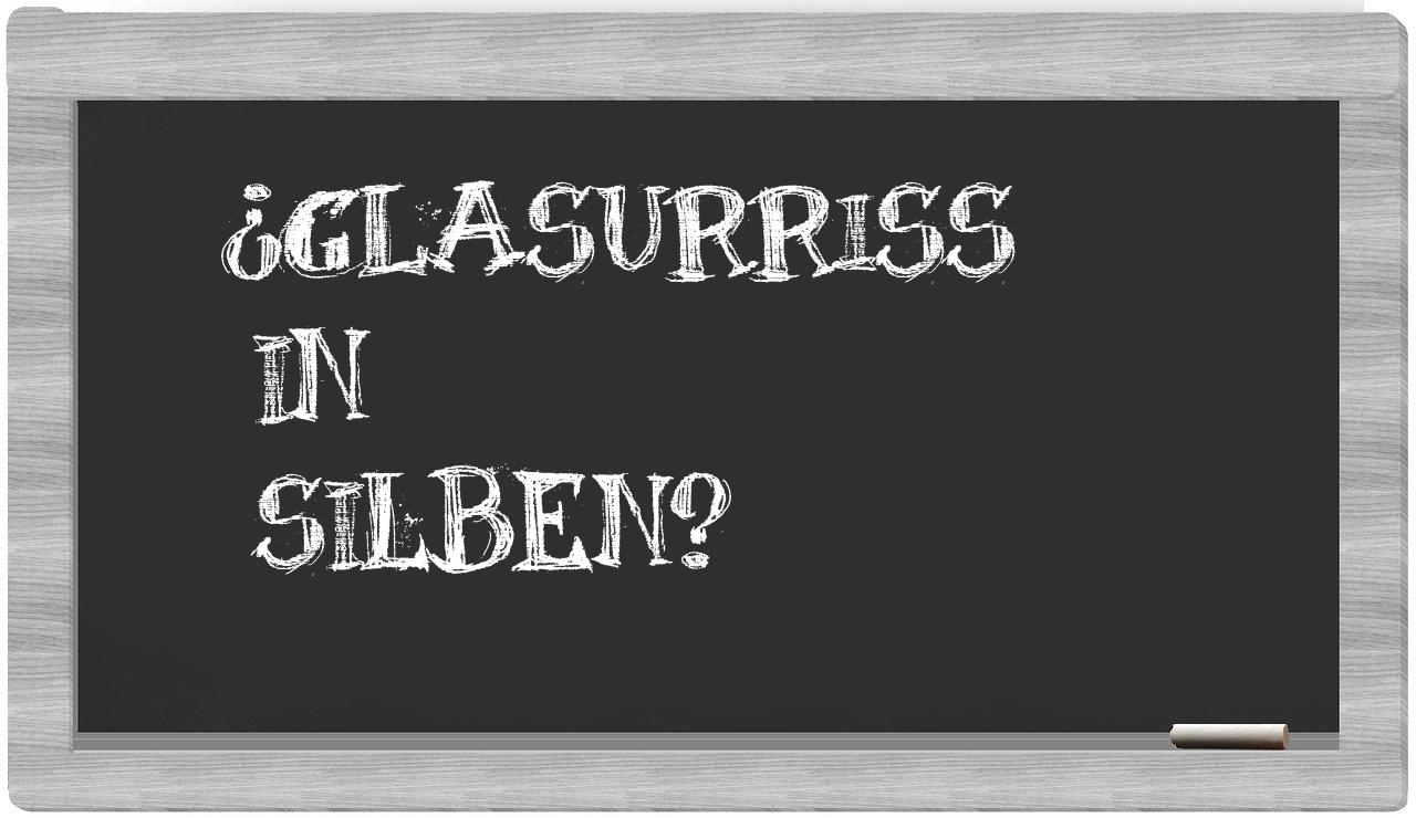 Glasurriss in syllables