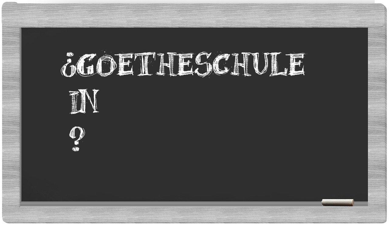 ¿Goetheschule en sílabas?