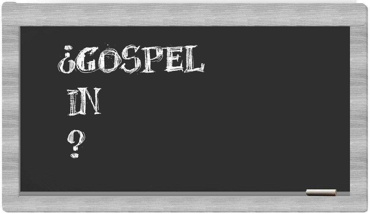 ¿Gospel en sílabas?