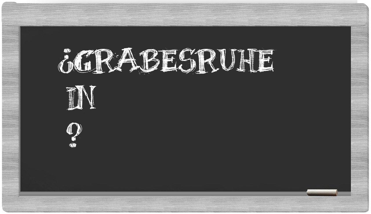 ¿Grabesruhe en sílabas?