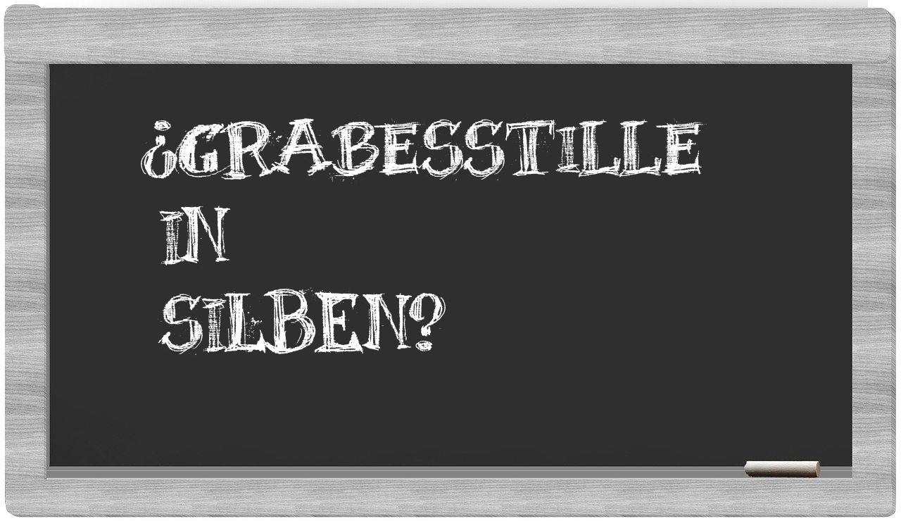 Grabesstille in syllables