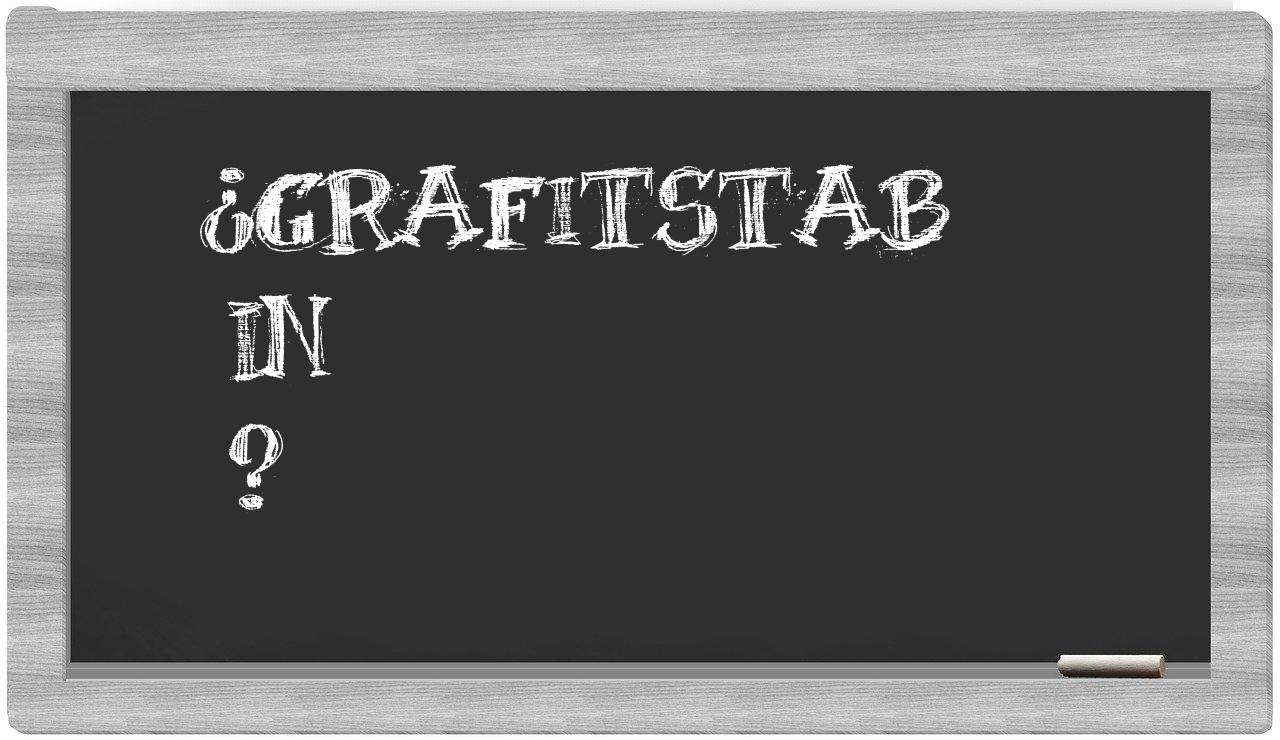 ¿Grafitstab en sílabas?