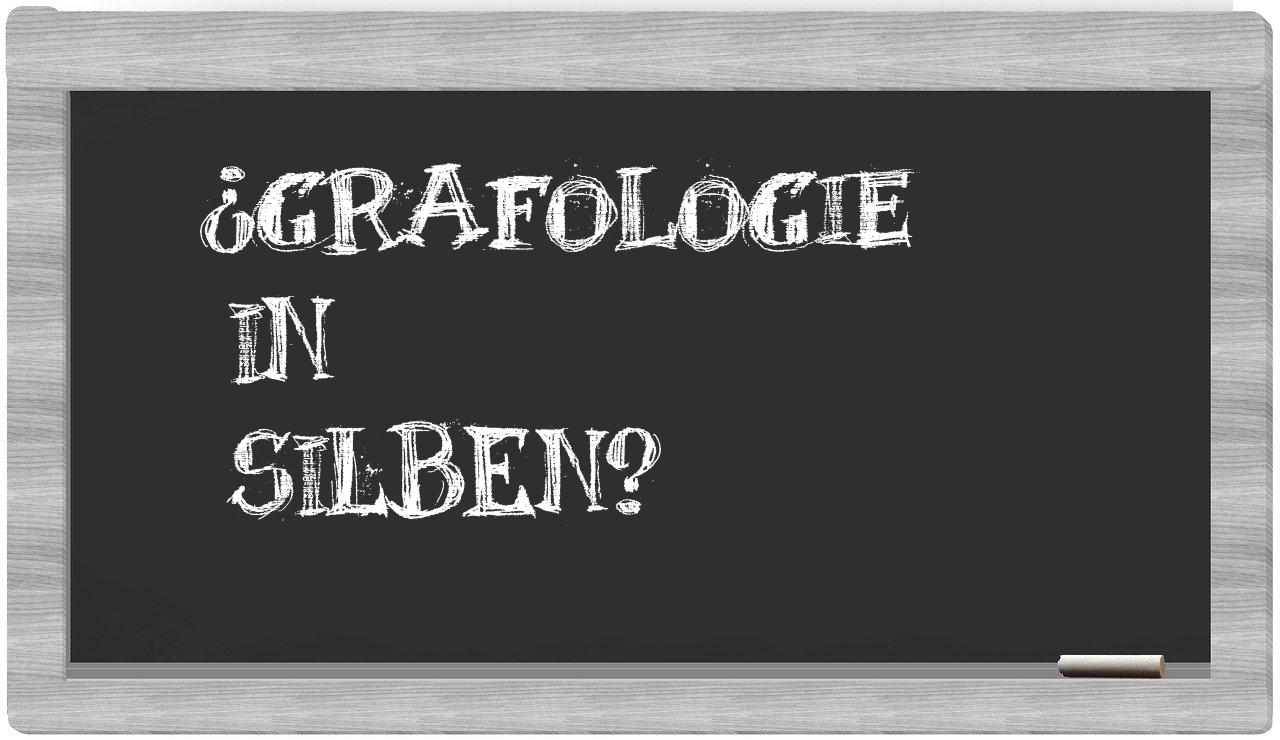 Grafologie in syllables