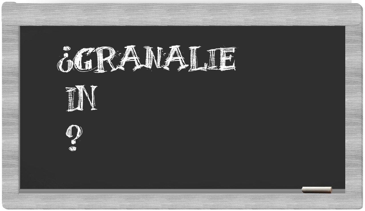 ¿Granalie en sílabas?