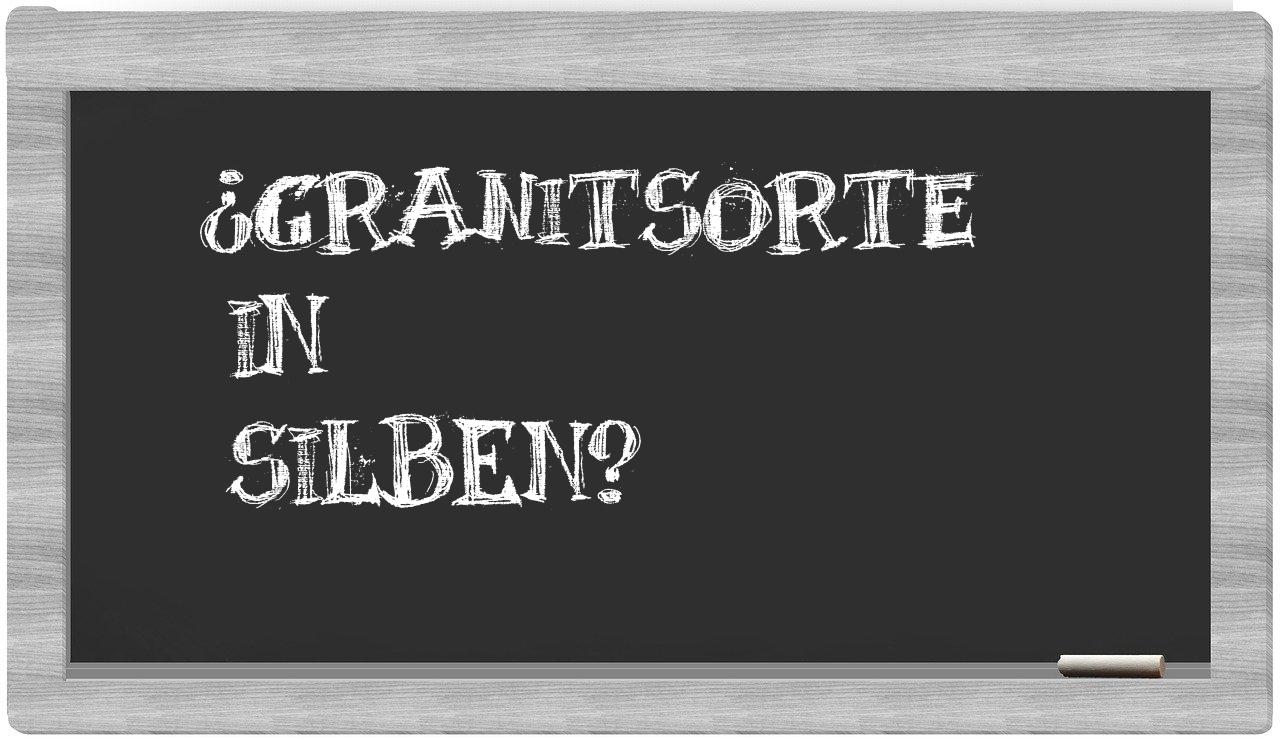 Granitsorte in syllables