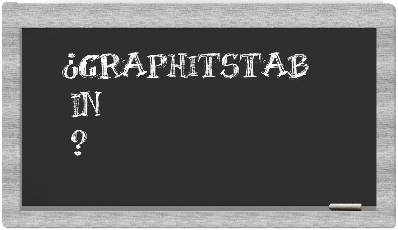 ¿Graphitstab en sílabas?