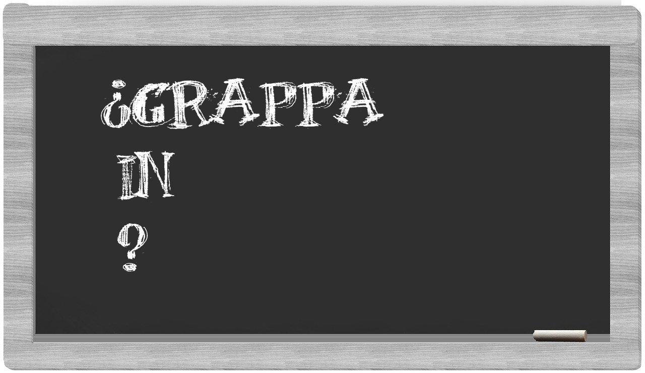 ¿Grappa en sílabas?