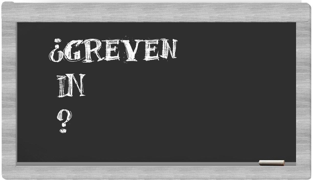 ¿Greven en sílabas?