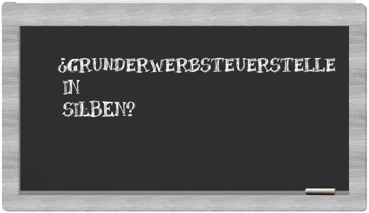 Grunderwerbsteuerstelle in syllables