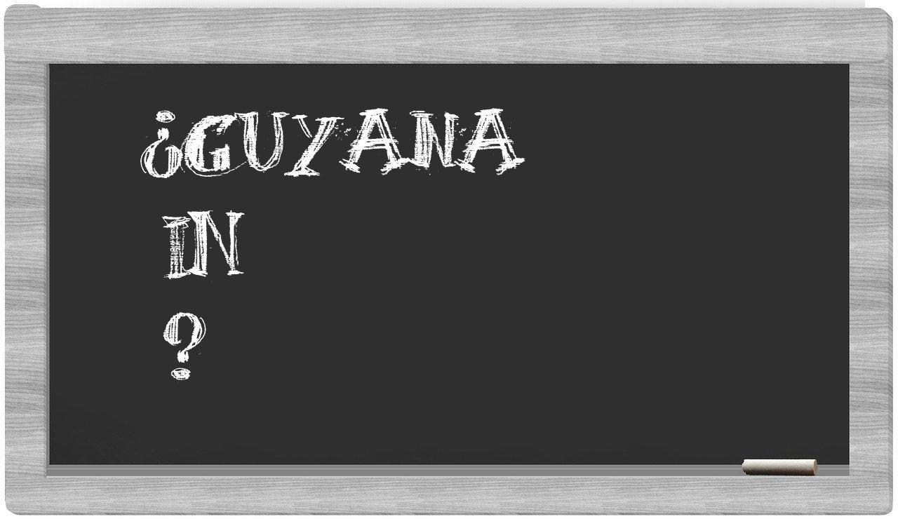 ¿Guyana en sílabas?