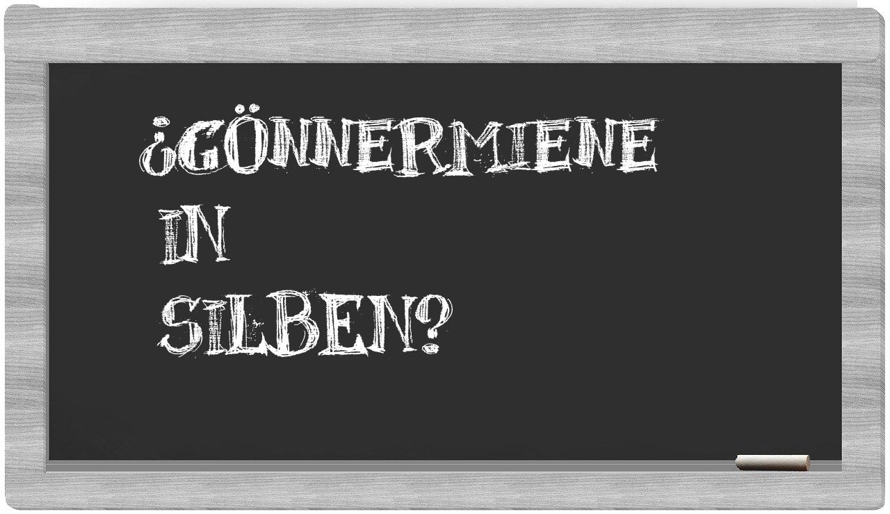 Gönnermiene in syllables