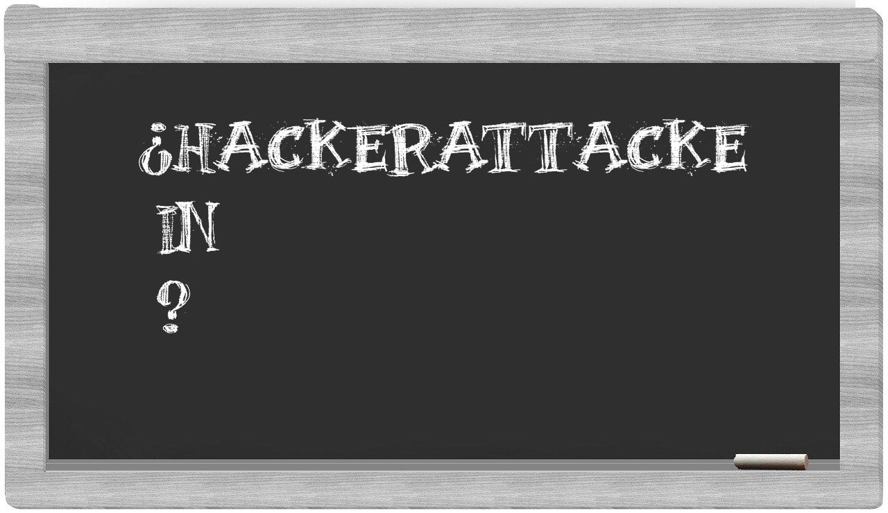¿Hackerattacke en sílabas?