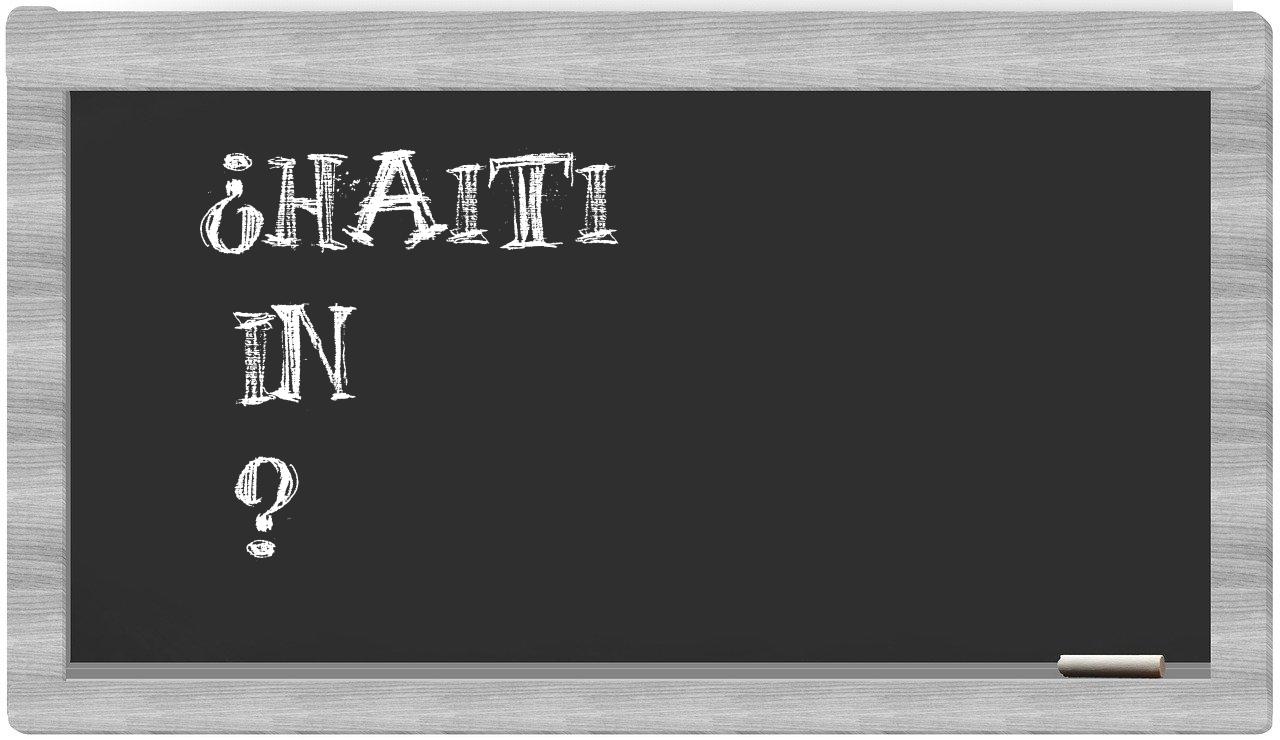 ¿Haiti en sílabas?