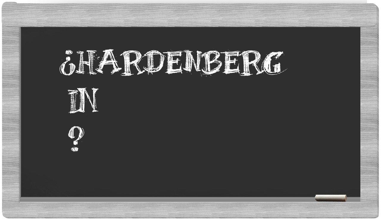 ¿Hardenberg en sílabas?