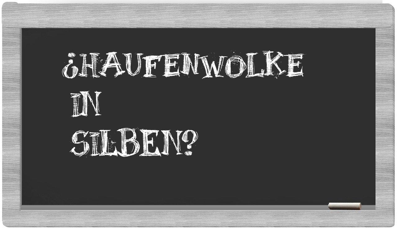 Haufenwolke in syllables