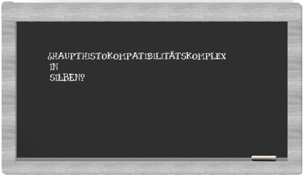 Haupthistokompatibilitätskomplex in syllables