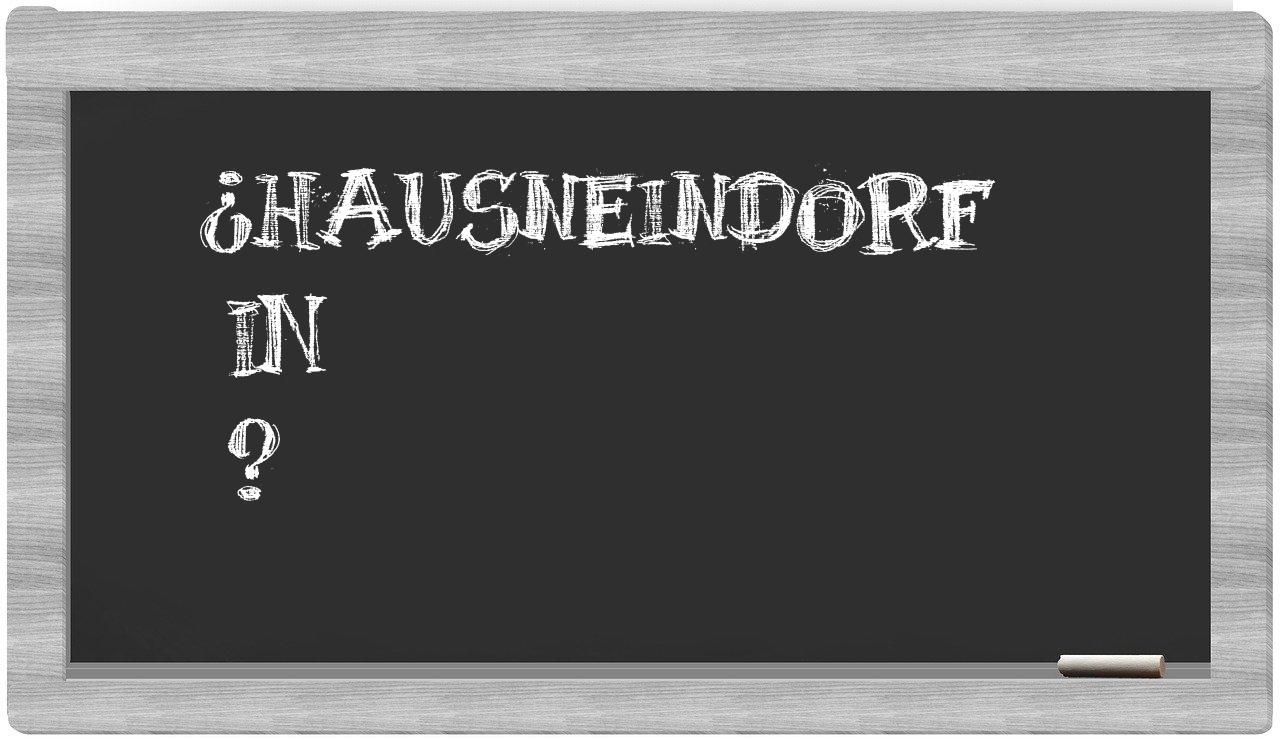 ¿Hausneindorf en sílabas?