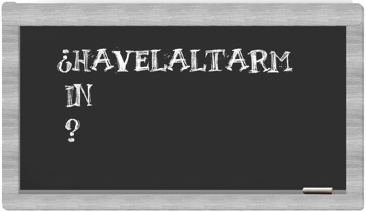 ¿Havelaltarm en sílabas?