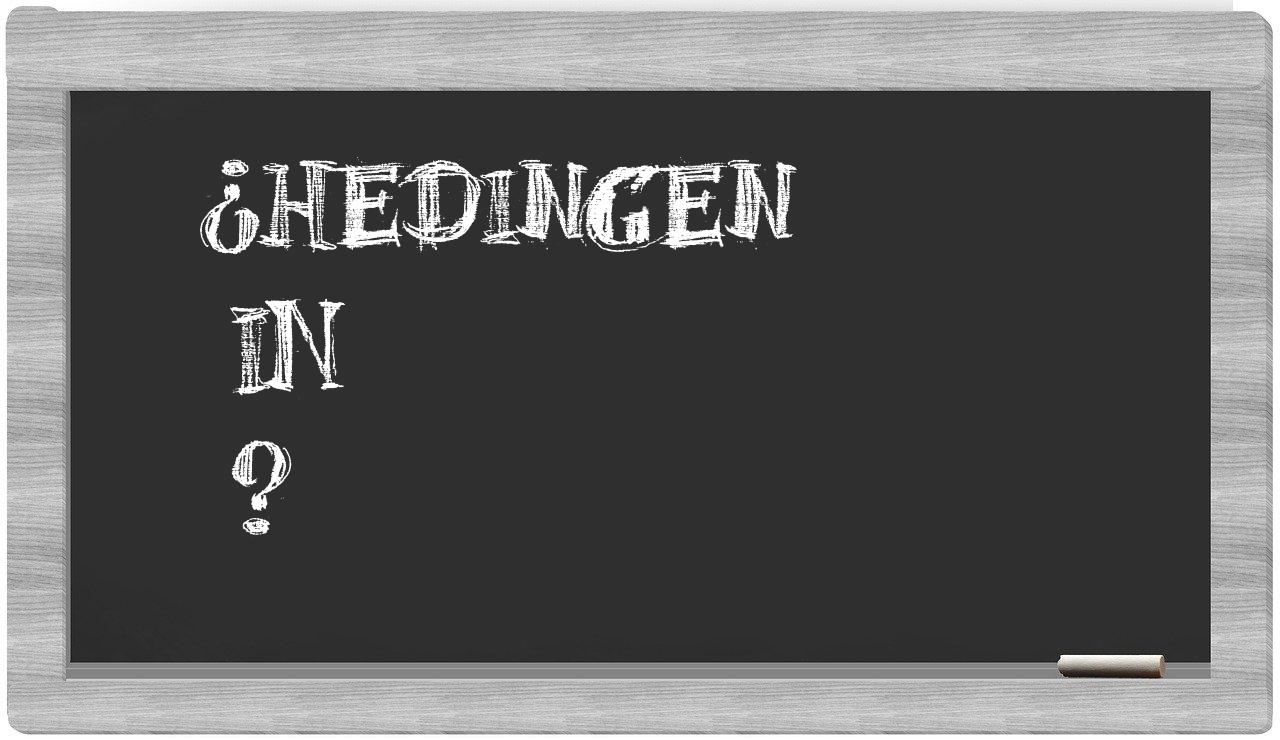 ¿Hedingen en sílabas?