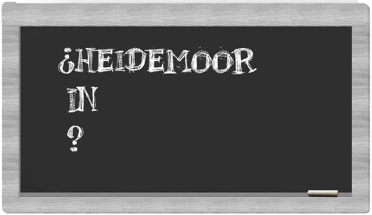 ¿Heidemoor en sílabas?