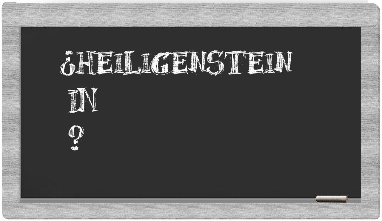 ¿Heiligenstein en sílabas?