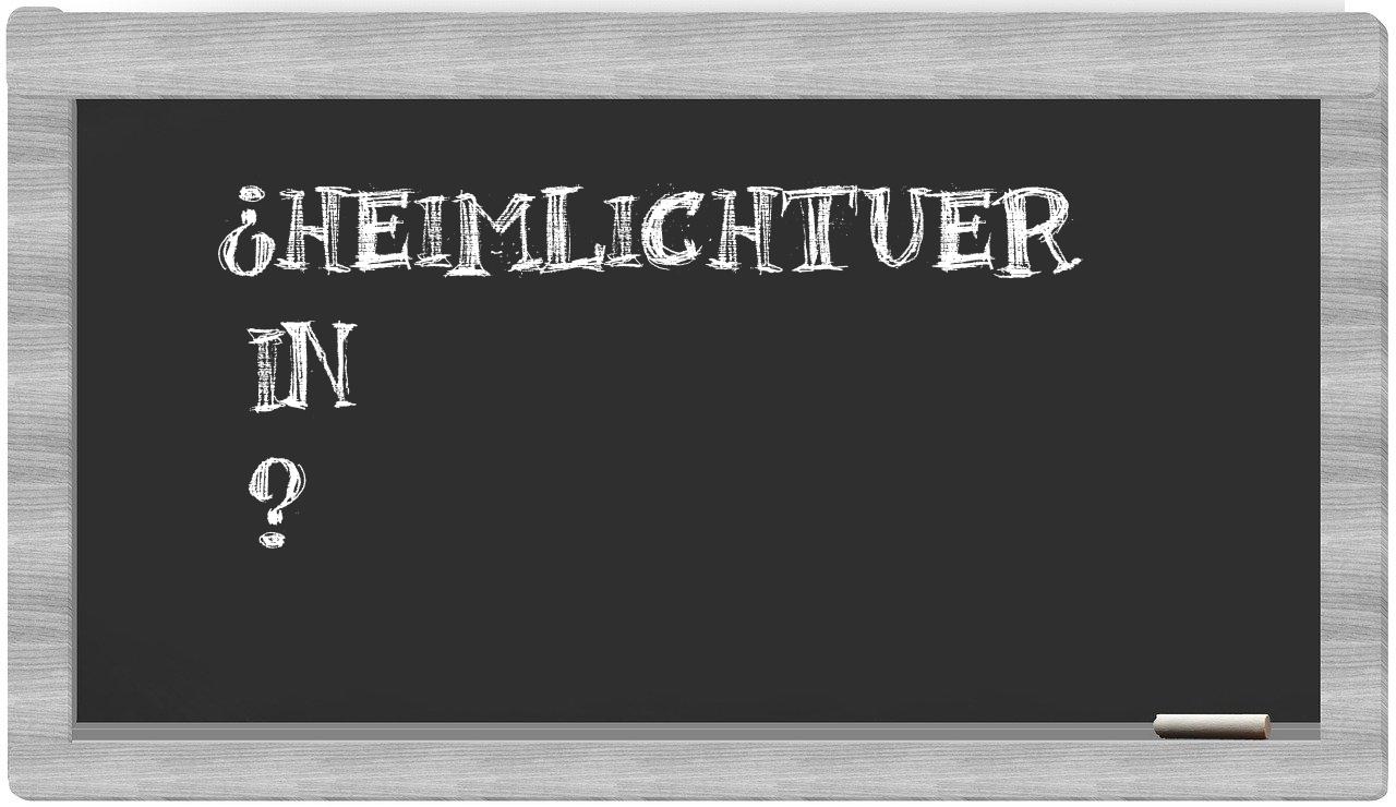 ¿Heimlichtuer en sílabas?