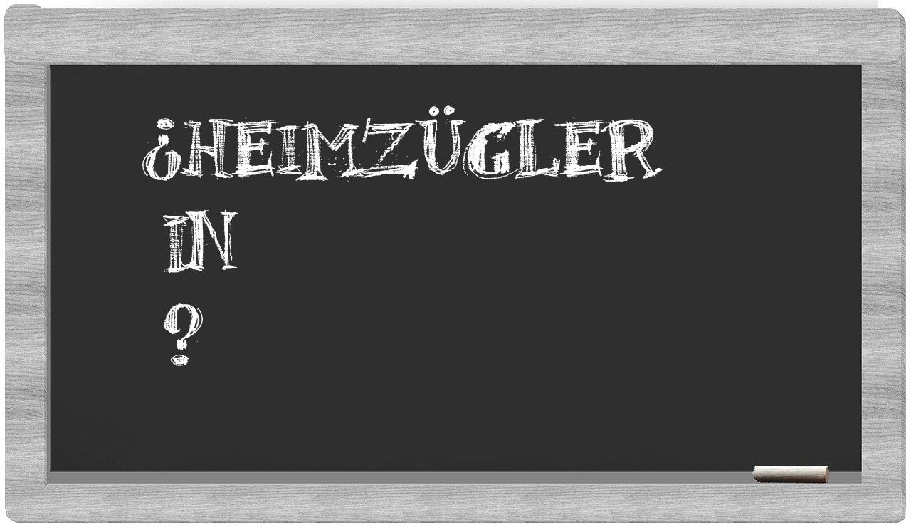 ¿Heimzügler en sílabas?