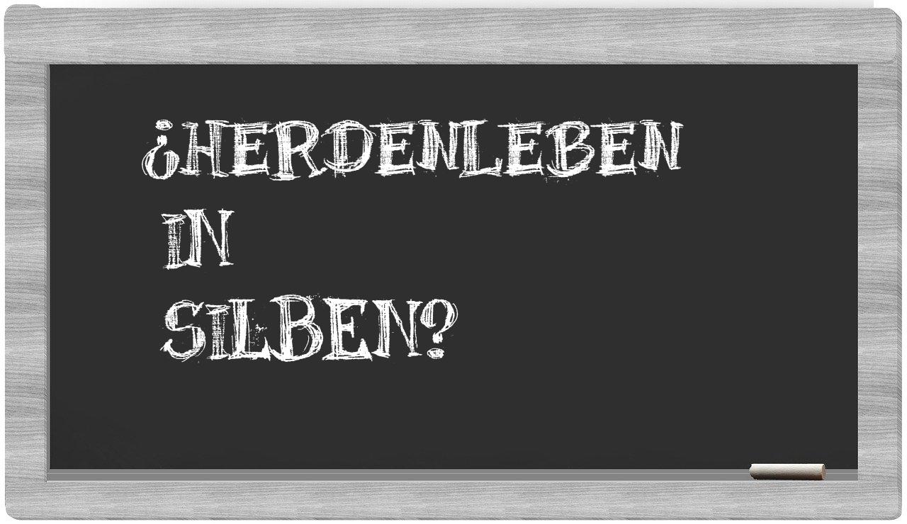 Herdenleben in syllables