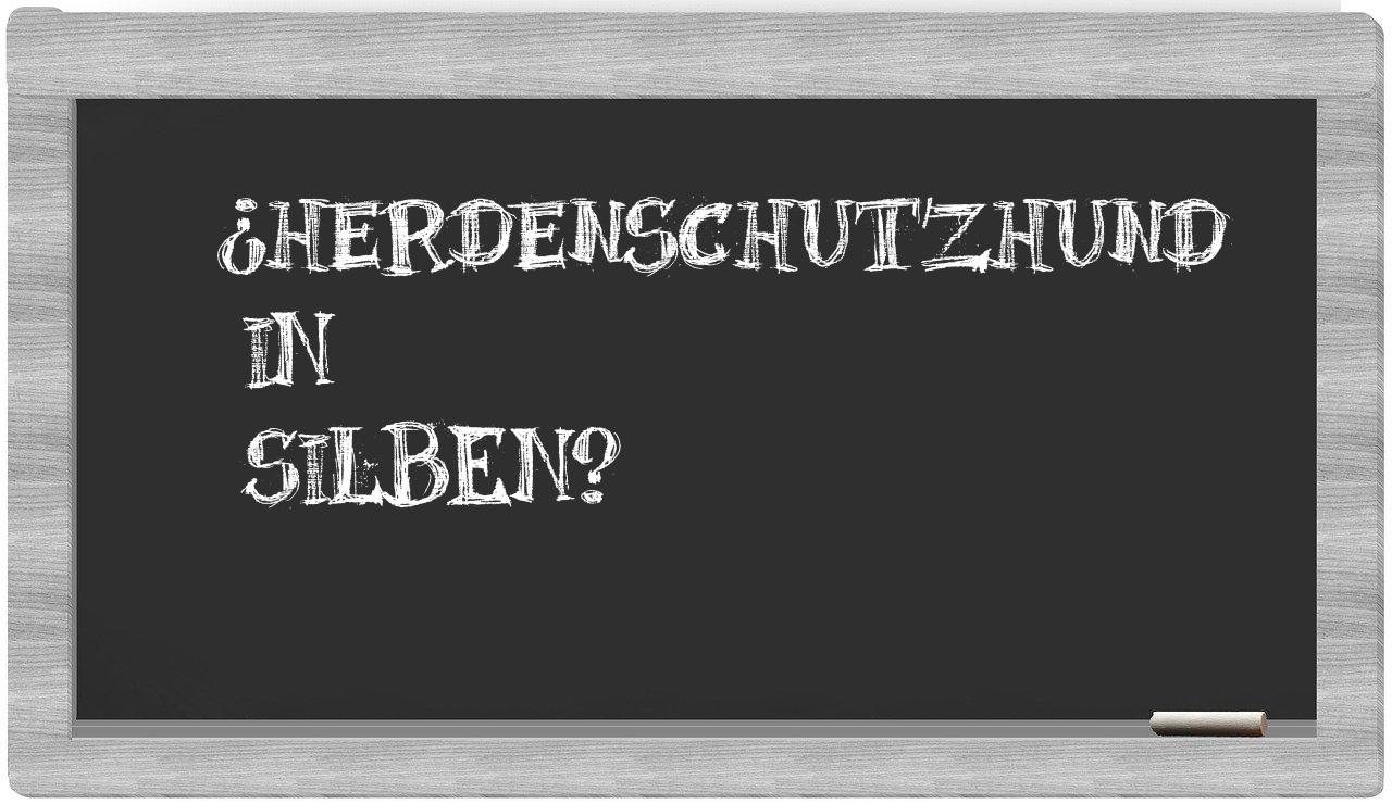 Herdenschutzhund in syllables