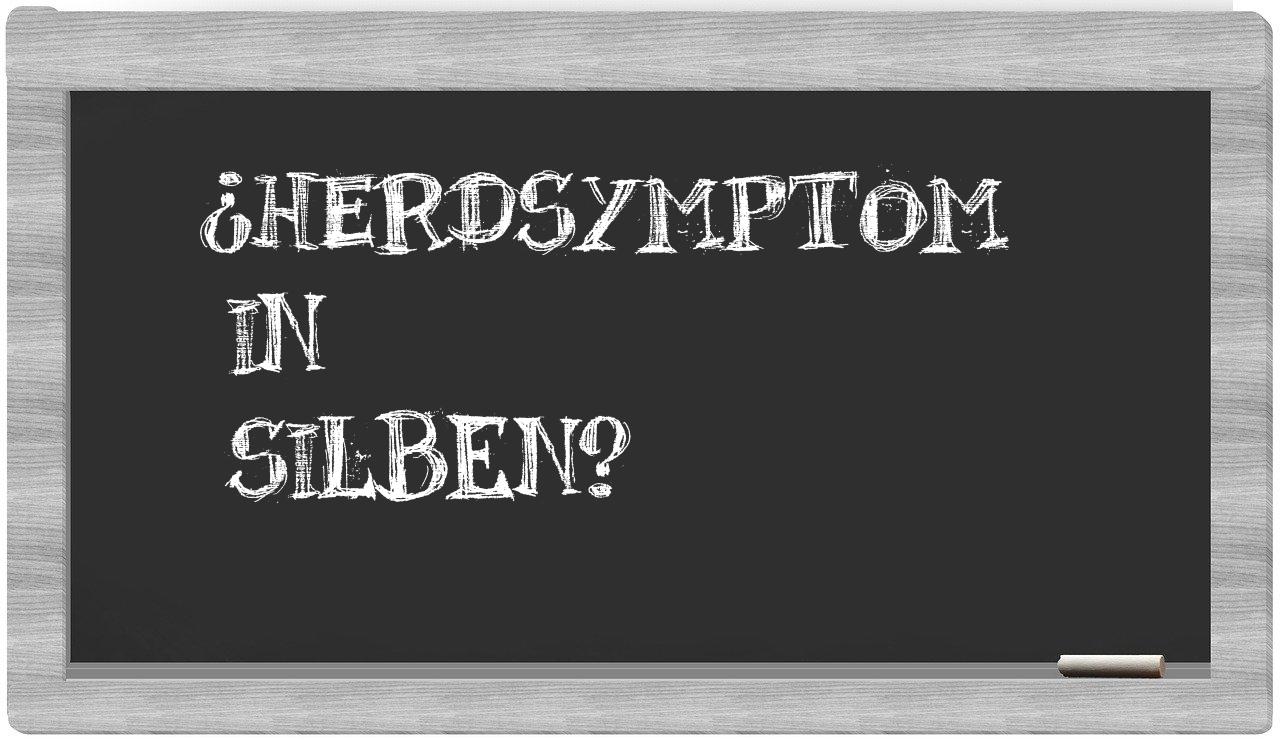 Herdsymptom in syllables