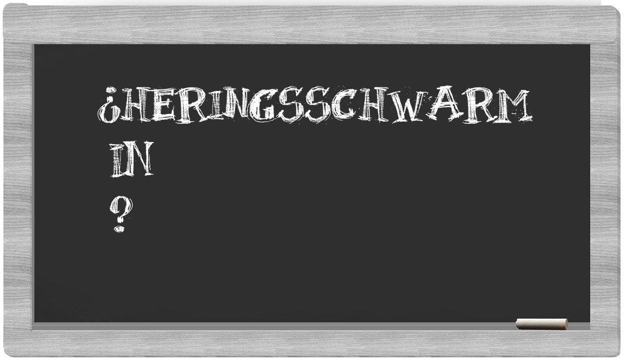 ¿Heringsschwarm en sílabas?