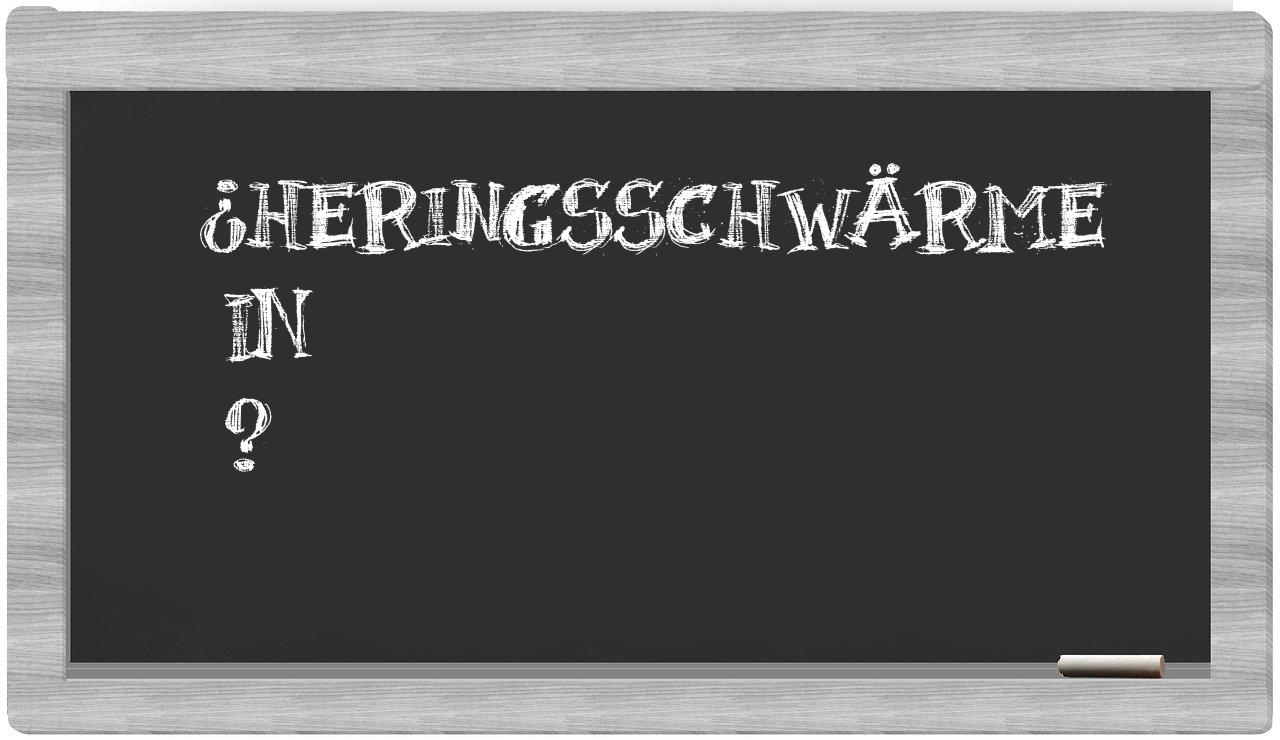 ¿Heringsschwärme en sílabas?