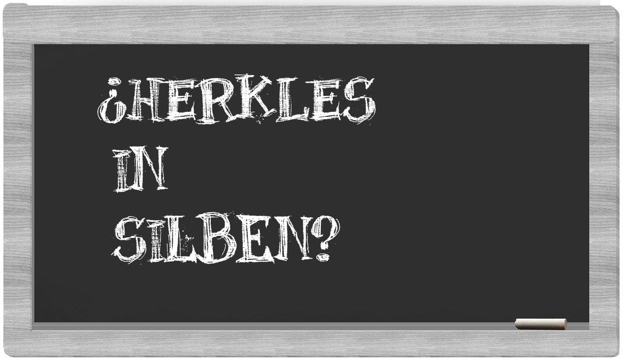 Herkles in syllables