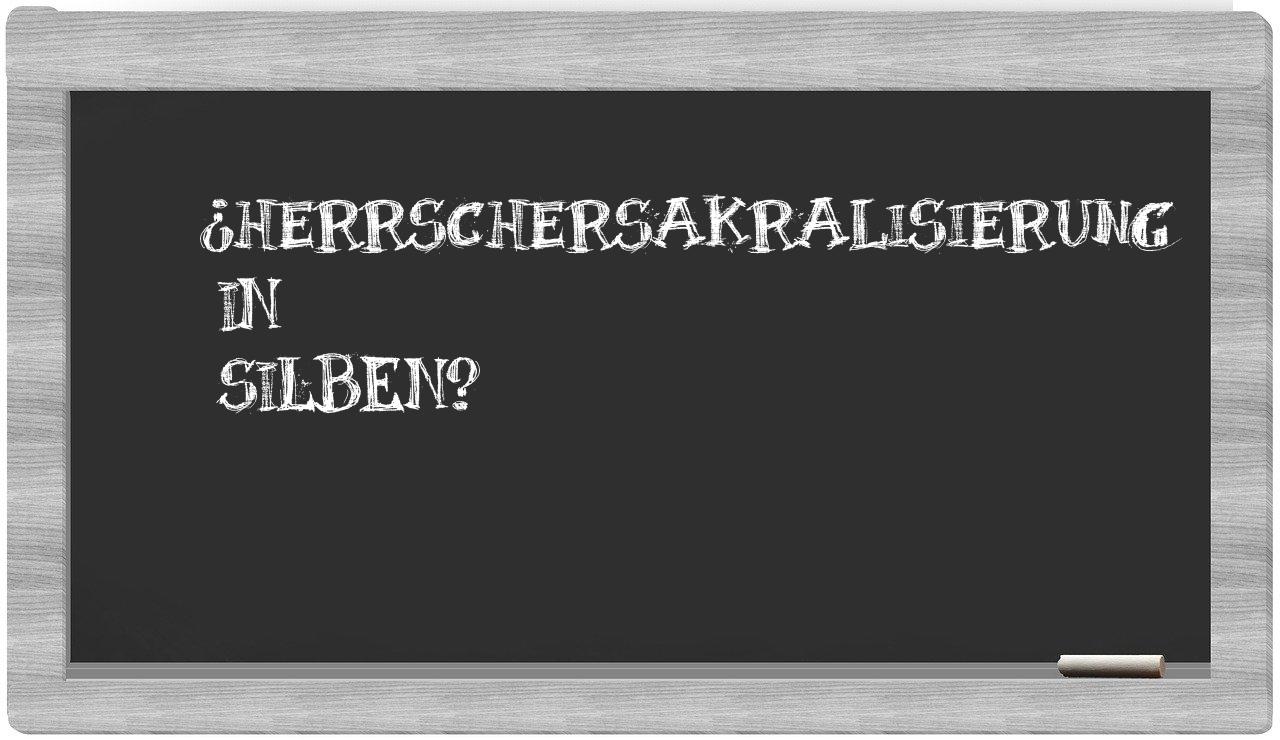 Herrschersakralisierung in syllables