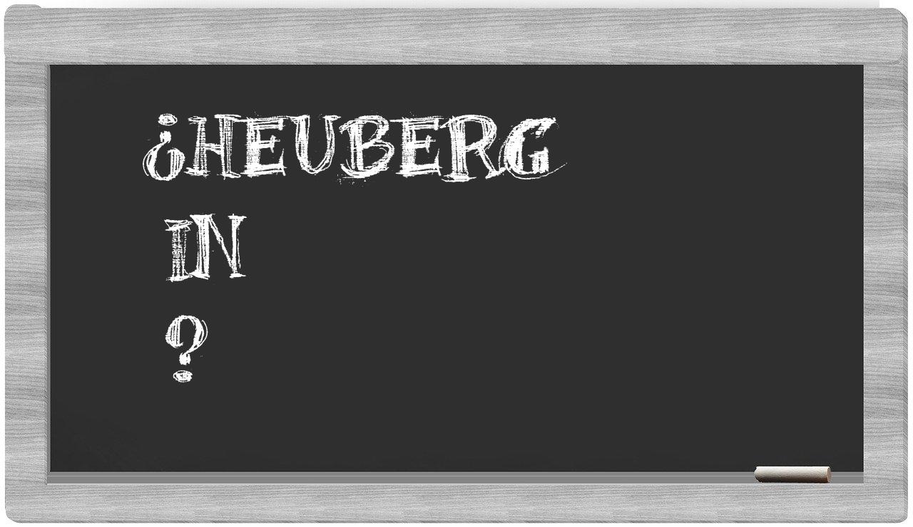 ¿Heuberg en sílabas?