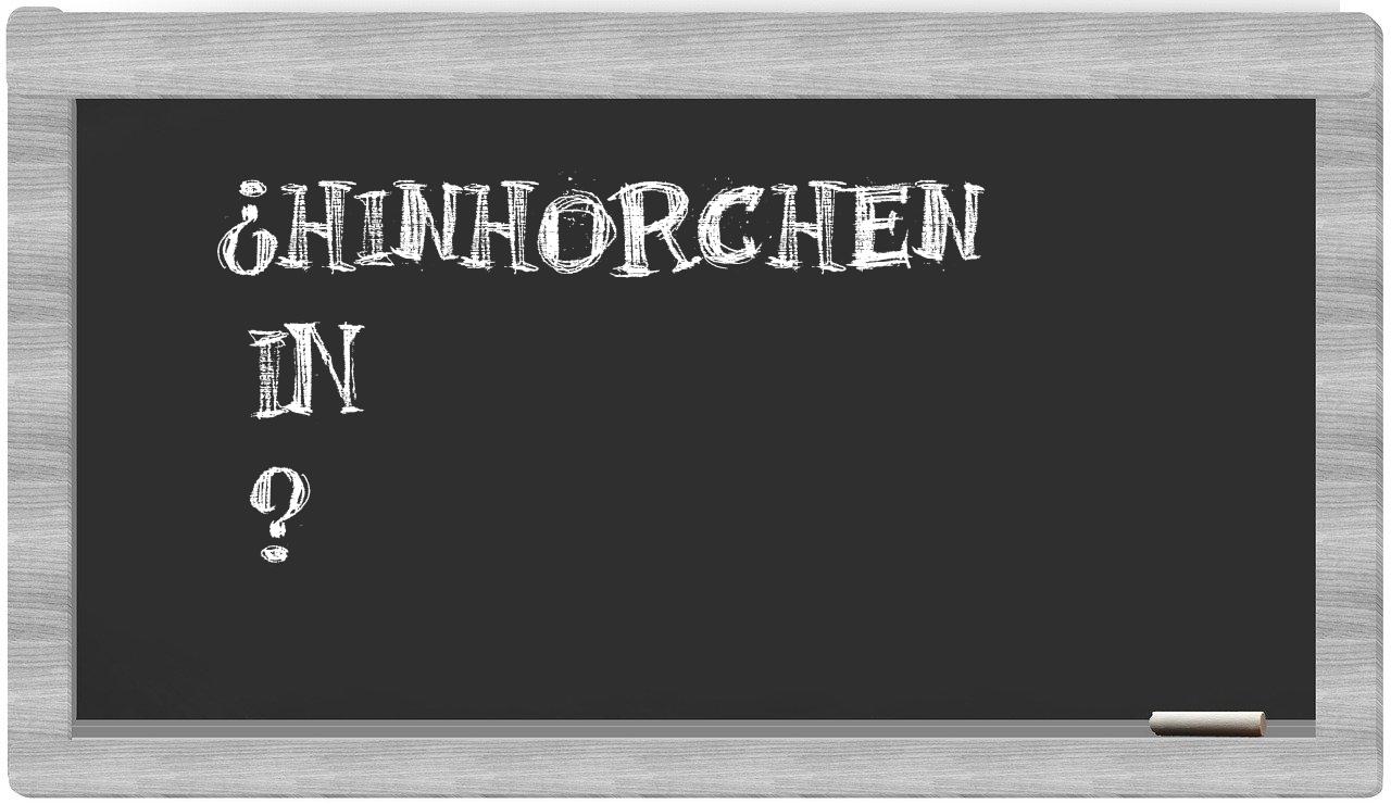 ¿Hinhorchen en sílabas?
