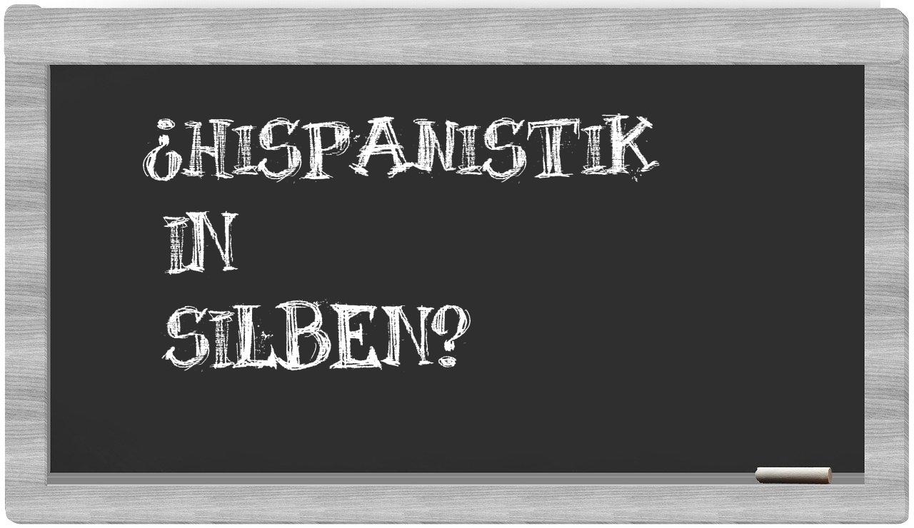 Hispanistik in syllables