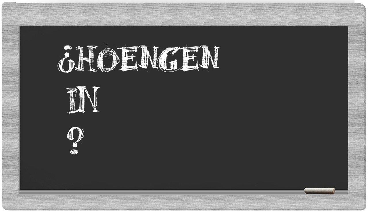 ¿Hoengen en sílabas?