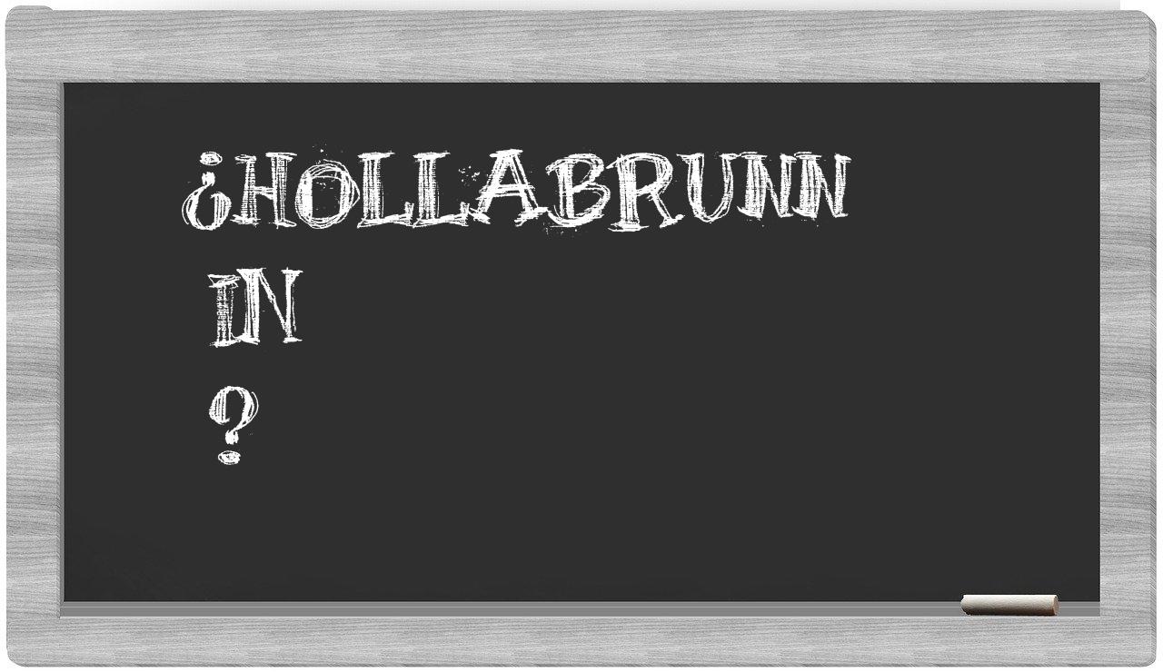 ¿Hollabrunn en sílabas?