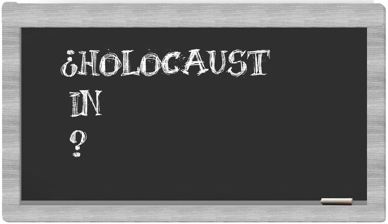 ¿Holocaust en sílabas?