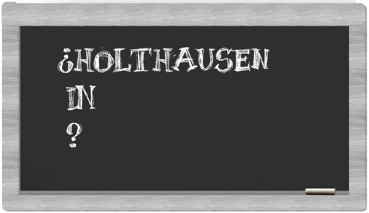 ¿Holthausen en sílabas?