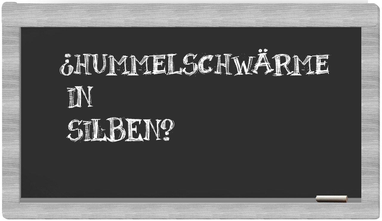 Hummelschwärme in syllables