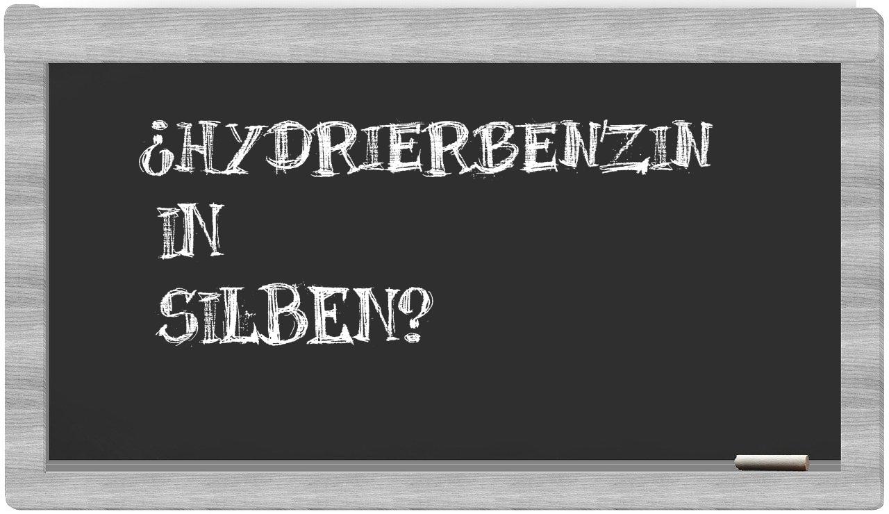 Hydrierbenzin in syllables